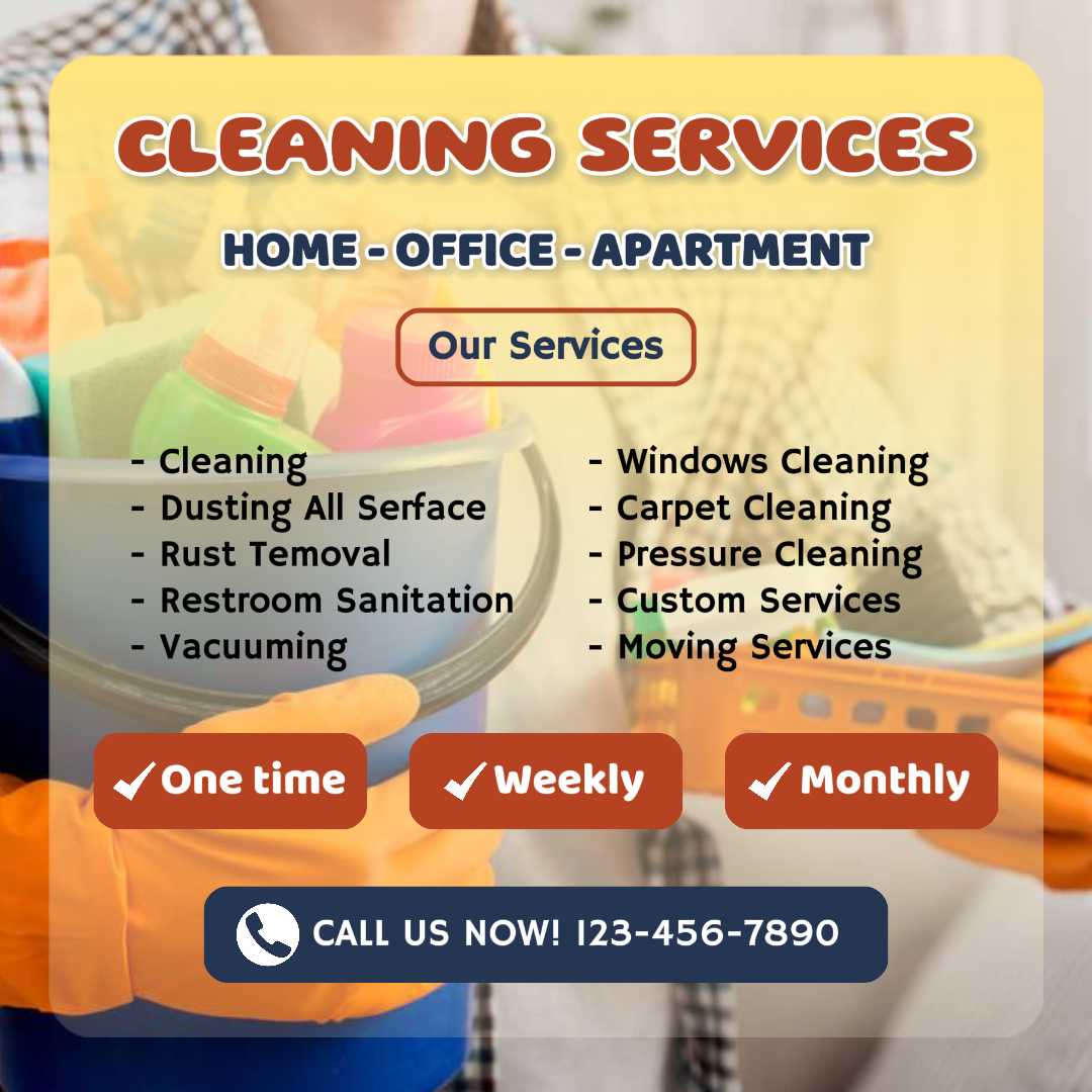 Cleaning Services Poster Instagram Post