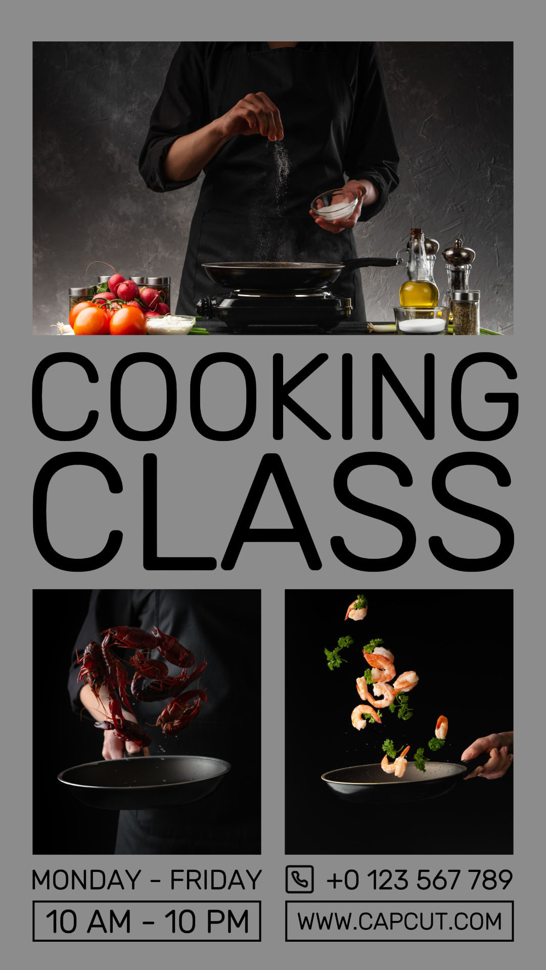 Colagem Minimalista Indústria Geral Instagram Story Cooking Class