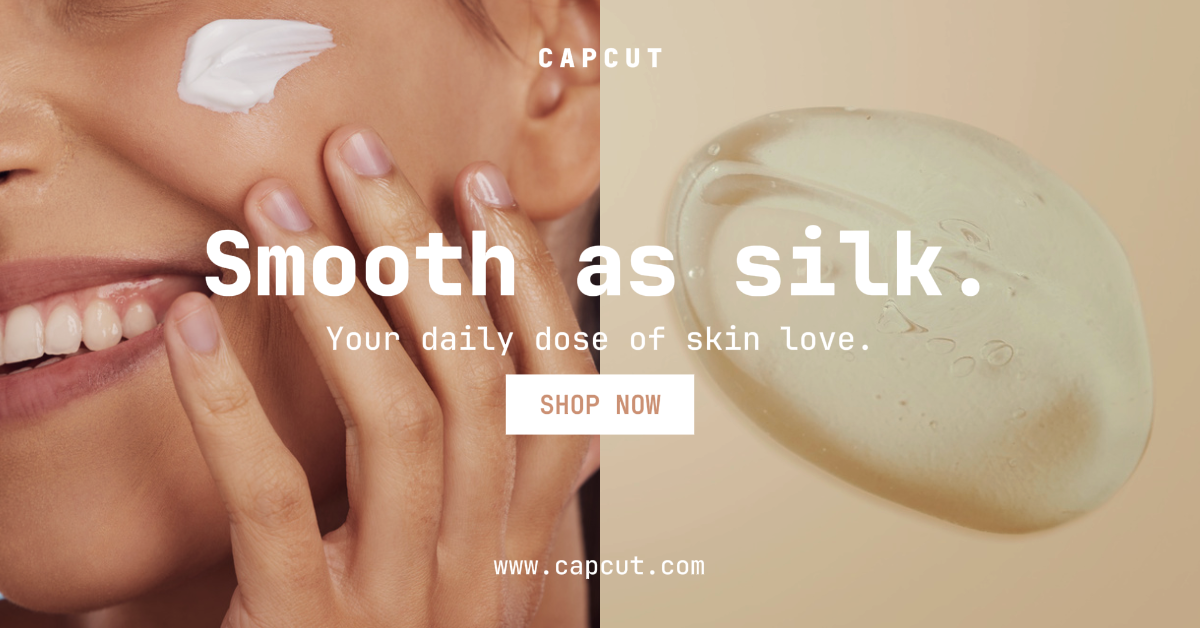 Hautpflege Smooth Cream Facebook Ads Minimalistische Benutzeroberfläche