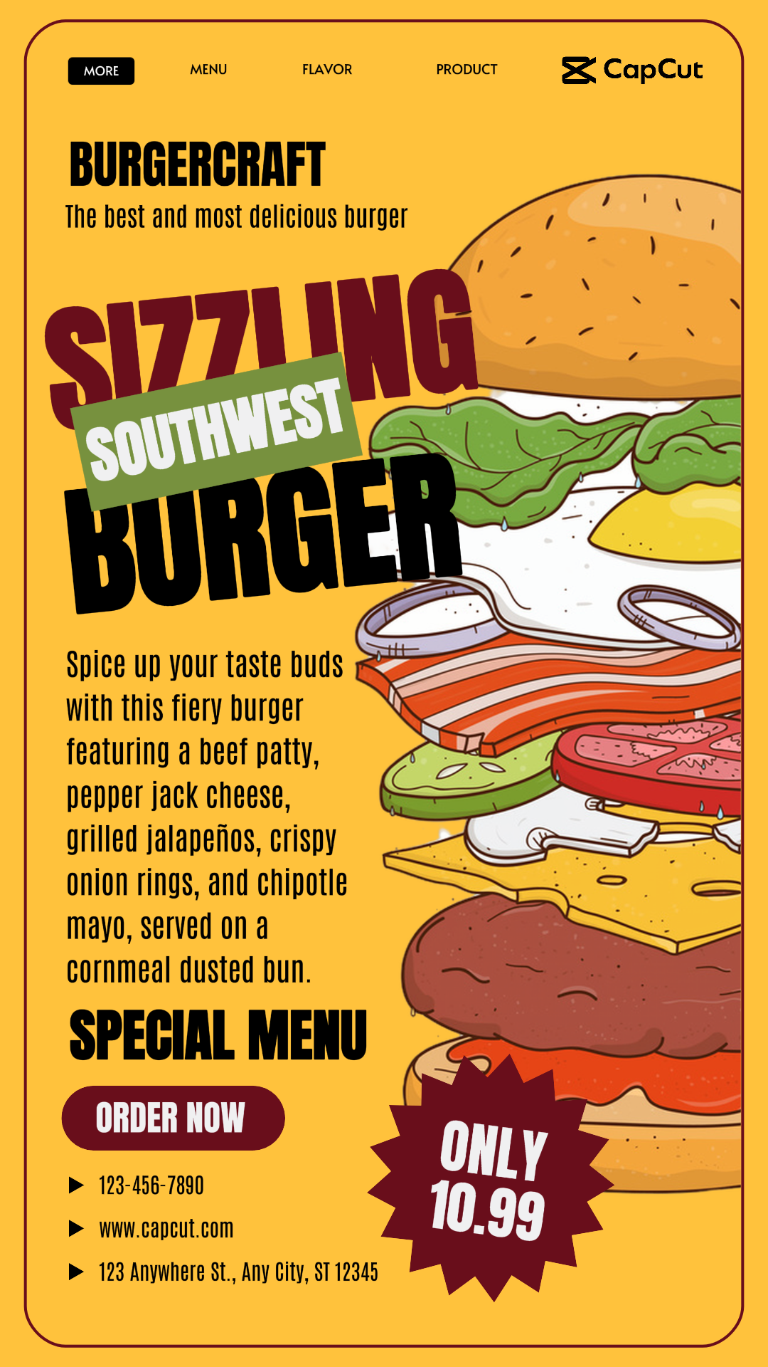 Comida Menu Especial Instagram Story