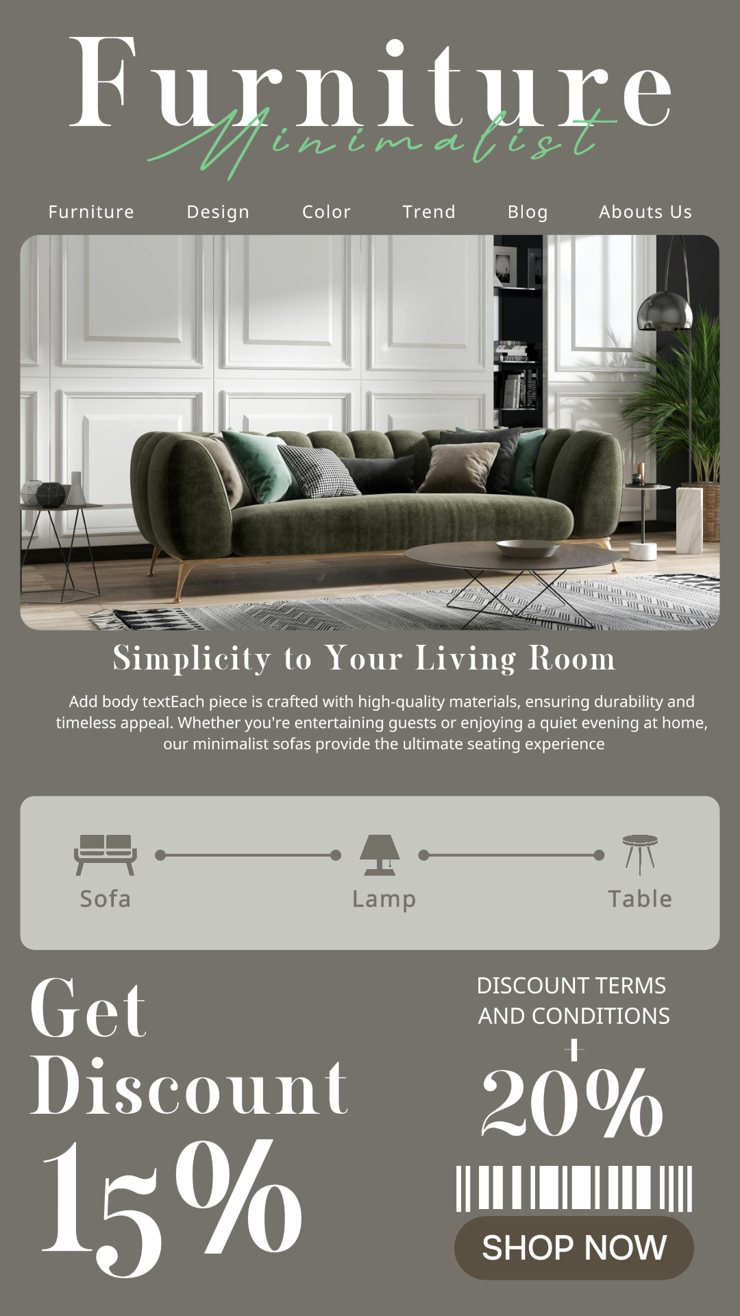 Household Promotion Website Furniture Instagram Story