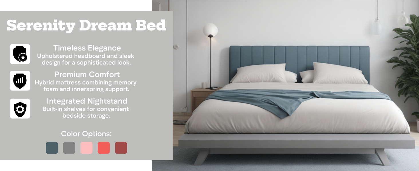 E-Commerce Detailseite Serenity Dream Bed