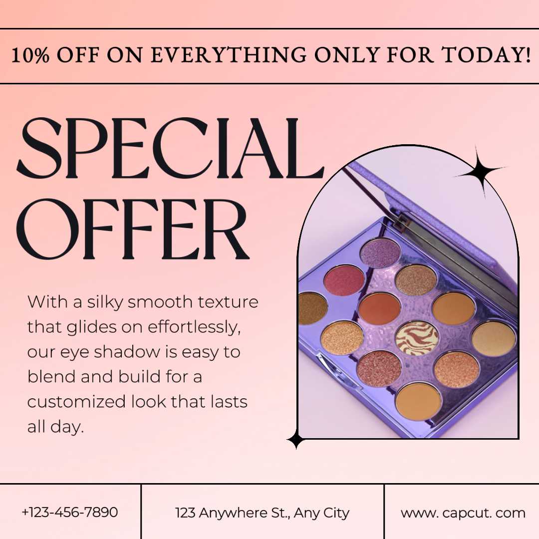 Minimalis Promosi Acara Beauty & Eye Shadow