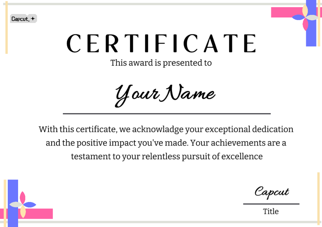 非营销感谢证书