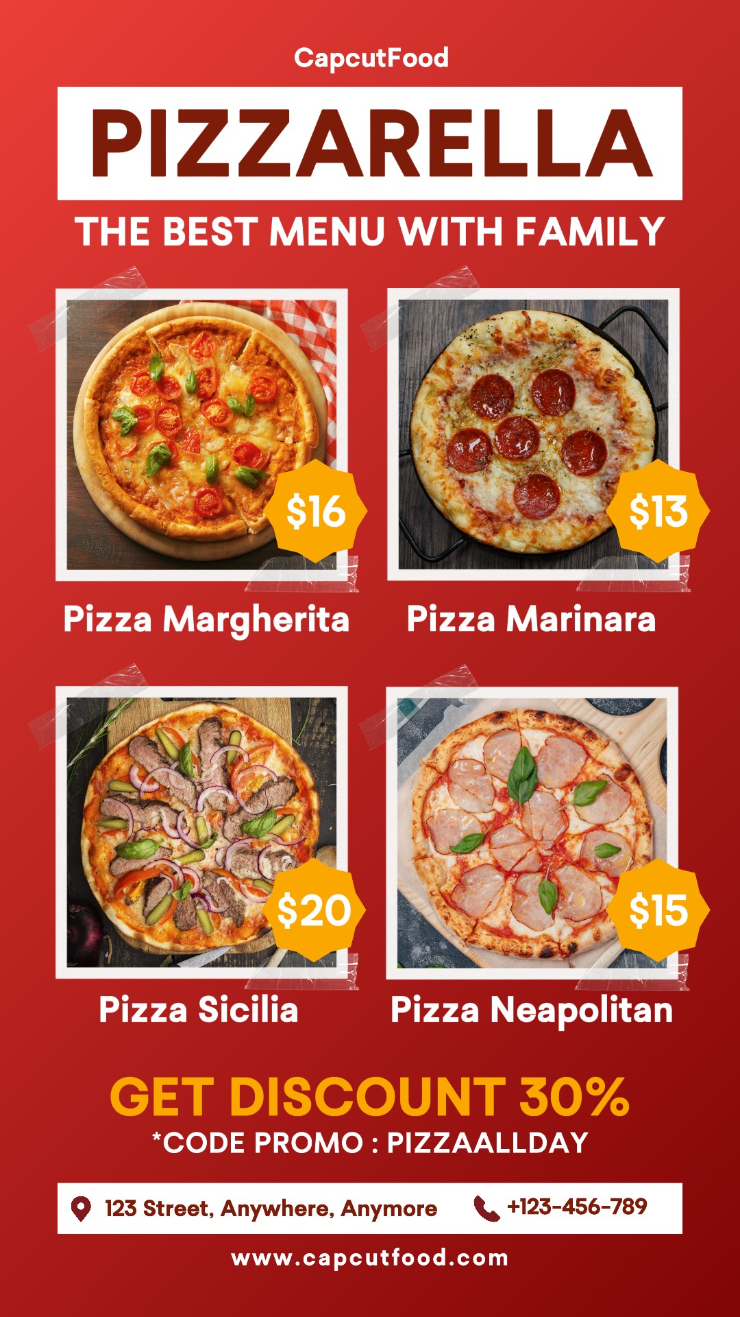 Pizza La Mejor Historia De Instagram De Menú