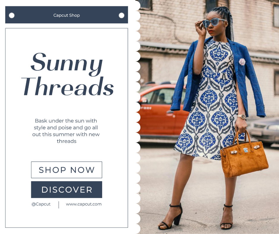 Clothing Marketing Poster Sunny Threads