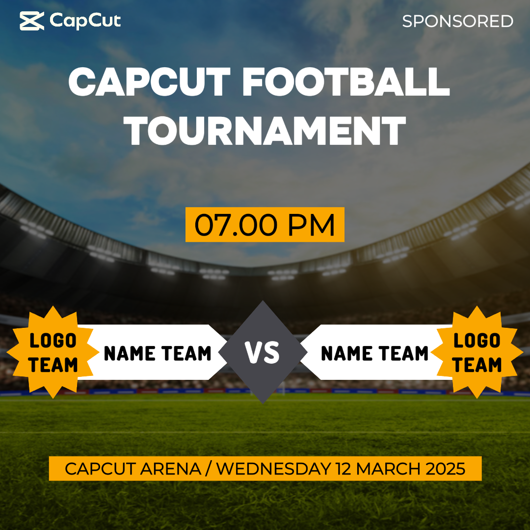 MATCH KREATIVE POSTER CAPCUT TOURNAMENT INSTAGRAM POST