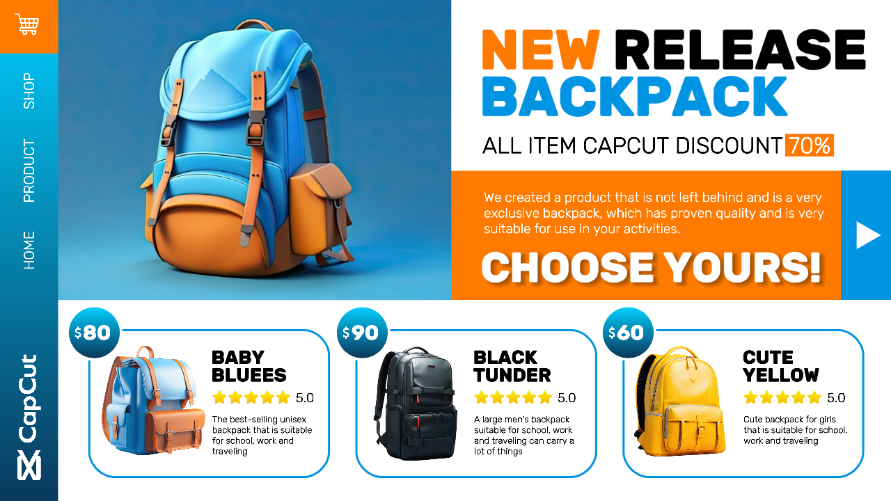 Mochila de exibição do produto Novo lançamento Tweeter Youtobe