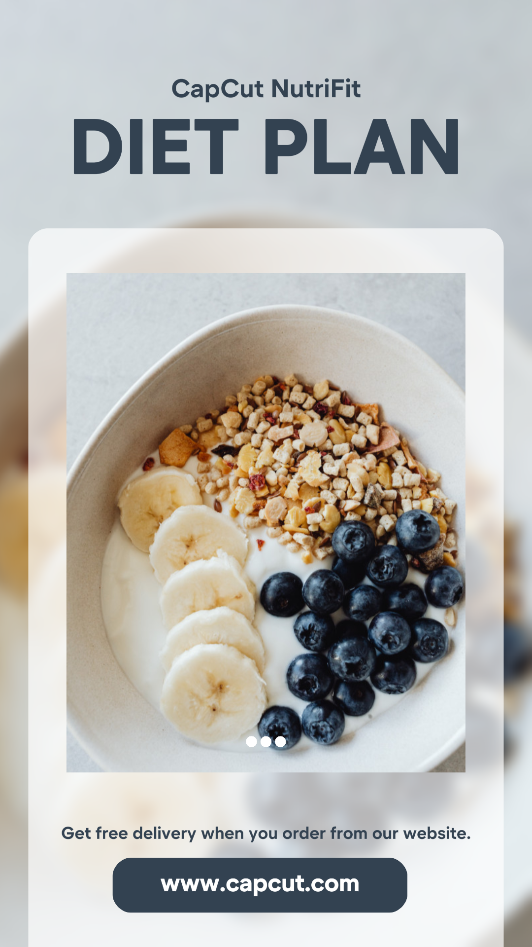 Pôster de marketing de alimentos e bebidas Exibição do plano de dieta