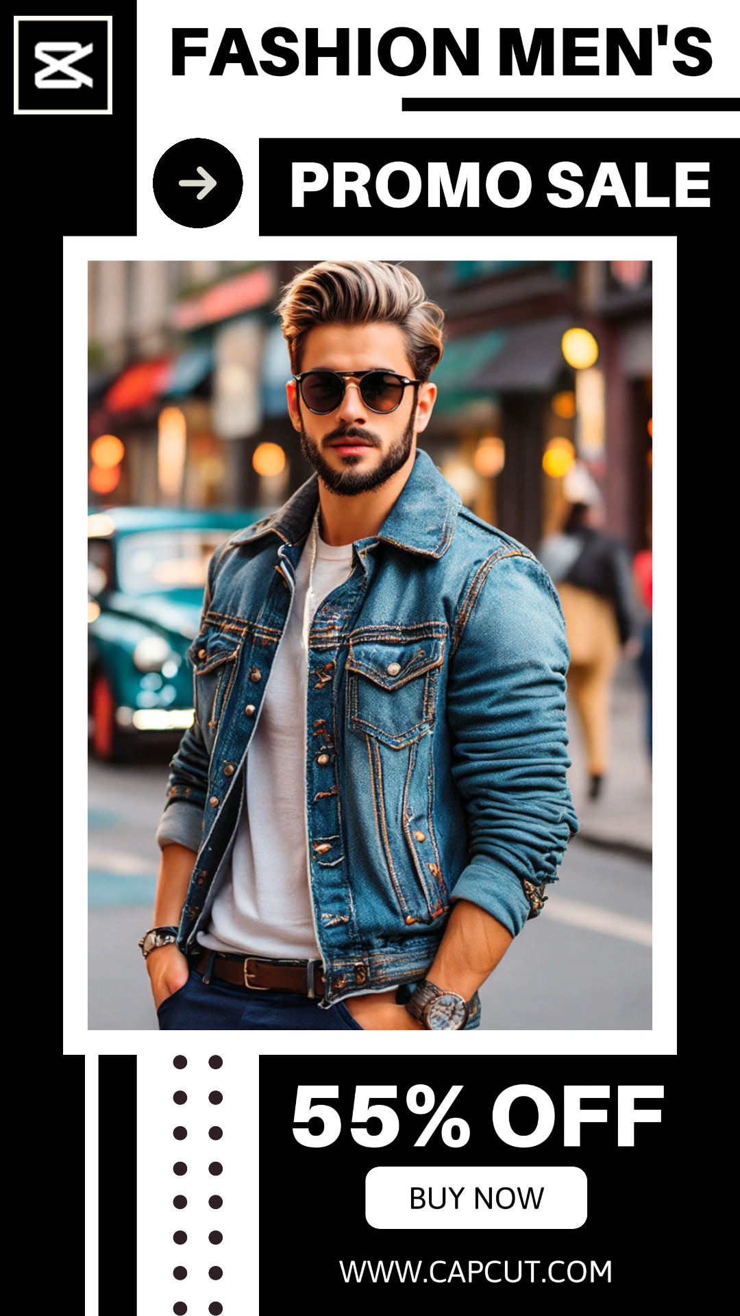 Promoção da moda masculina 