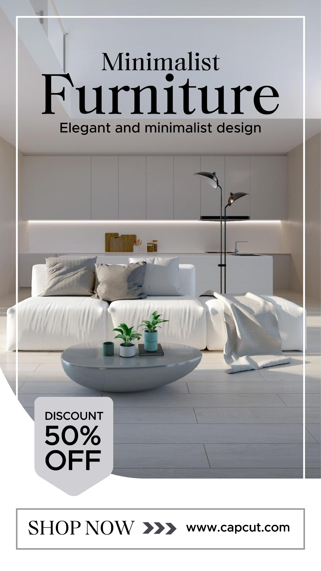 Poster Pemasaran Kolase Minimalis Instagram Story Furnitur Minimalis