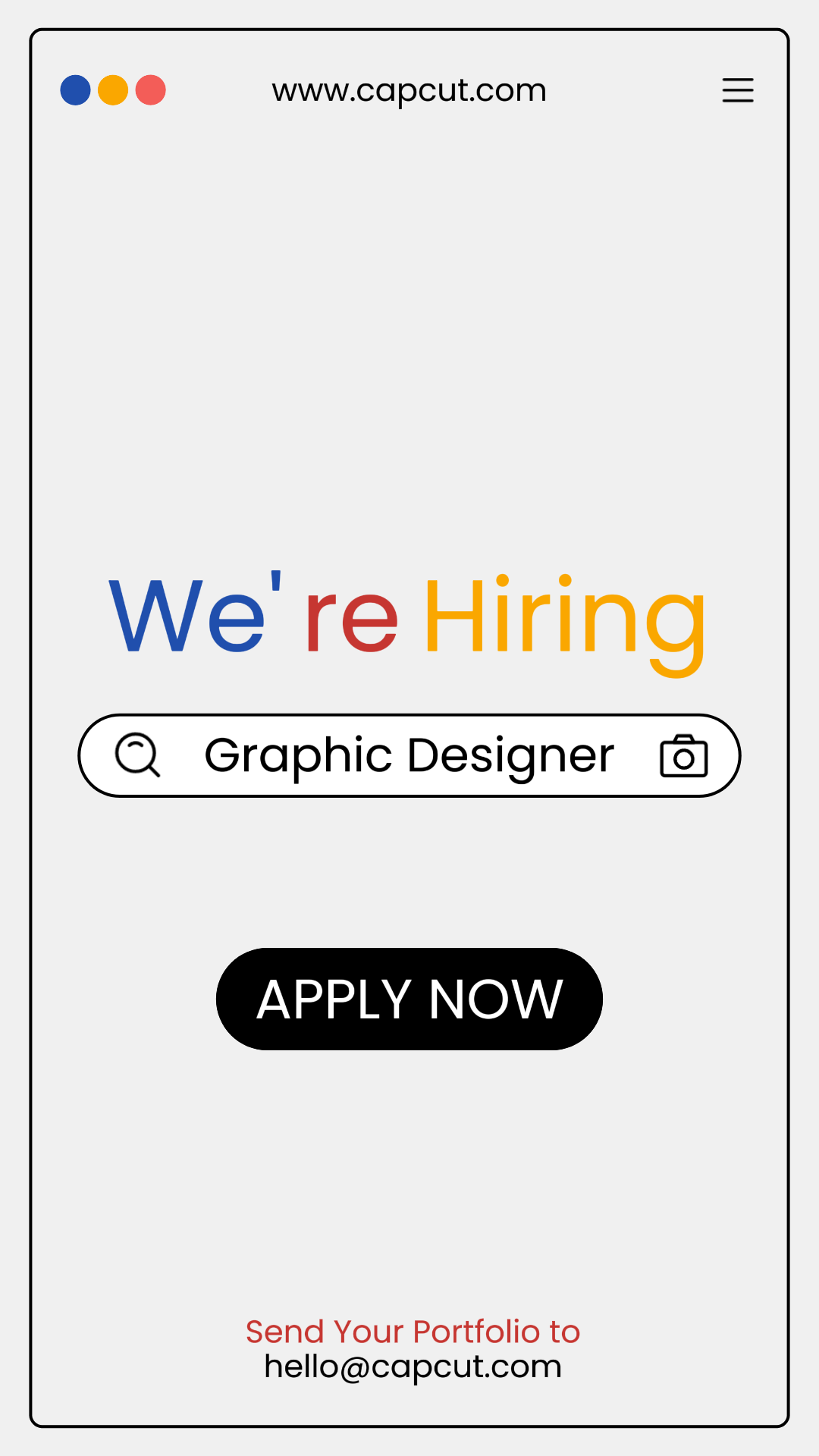 商业和办公室营销海报我们正在招聘Instagram故事