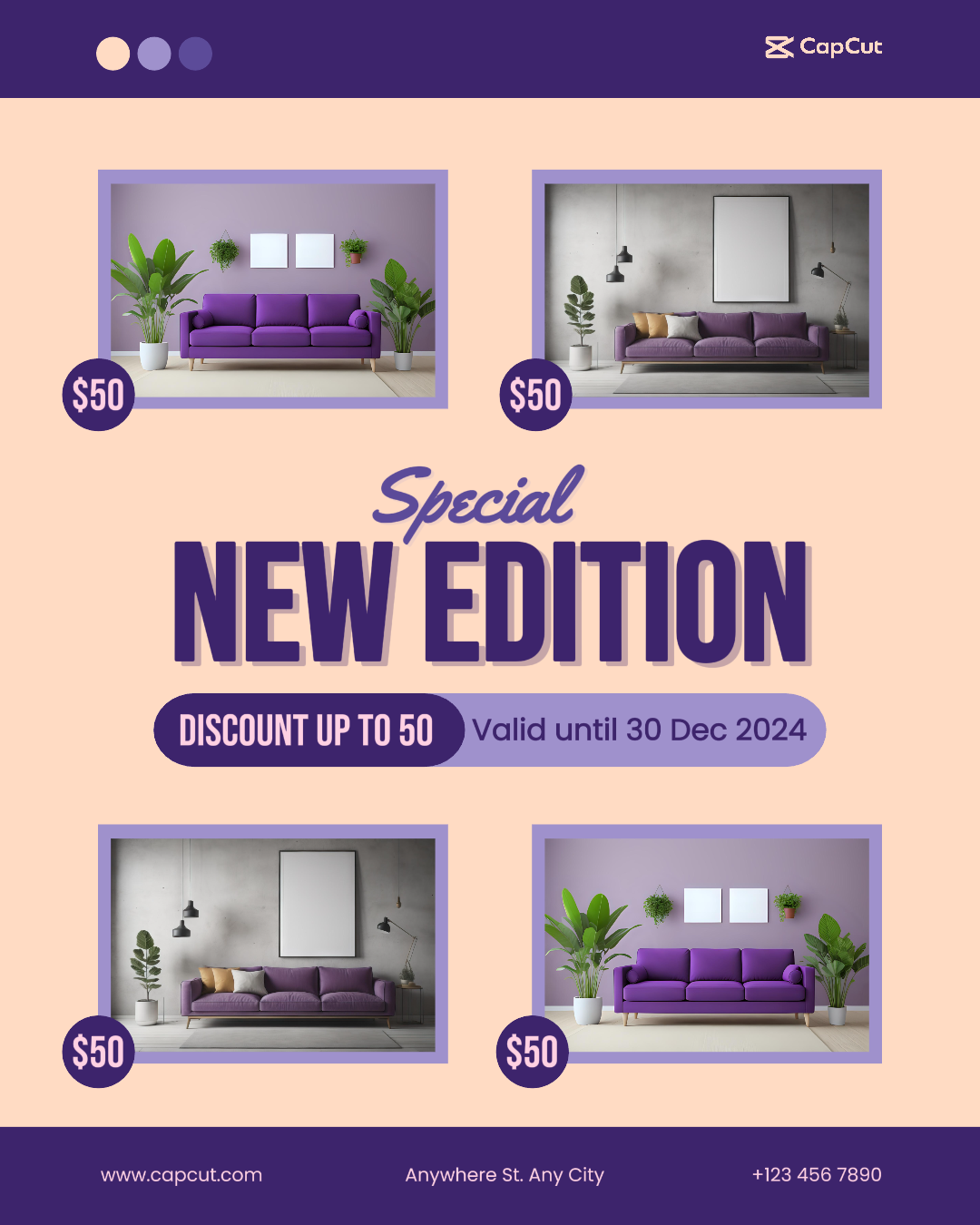 Promoción De Productos De Muebles Publicación De Instagram