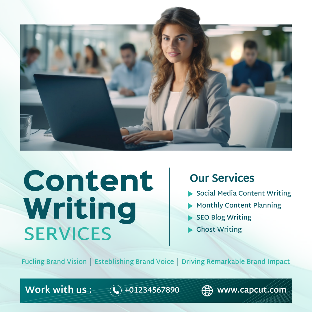 Affiche marketing Services de rédaction de contenu Hero Image post instagram