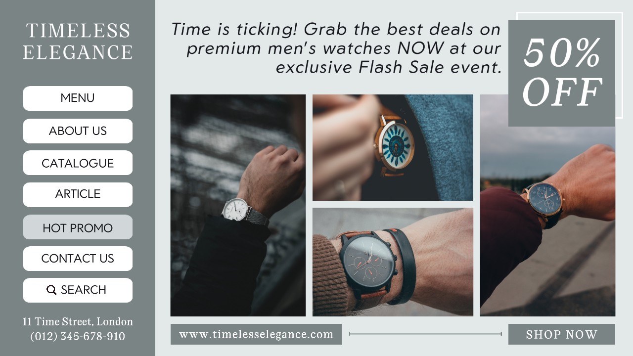 Fashion Men Watch Promotion Youtube Thumbnail