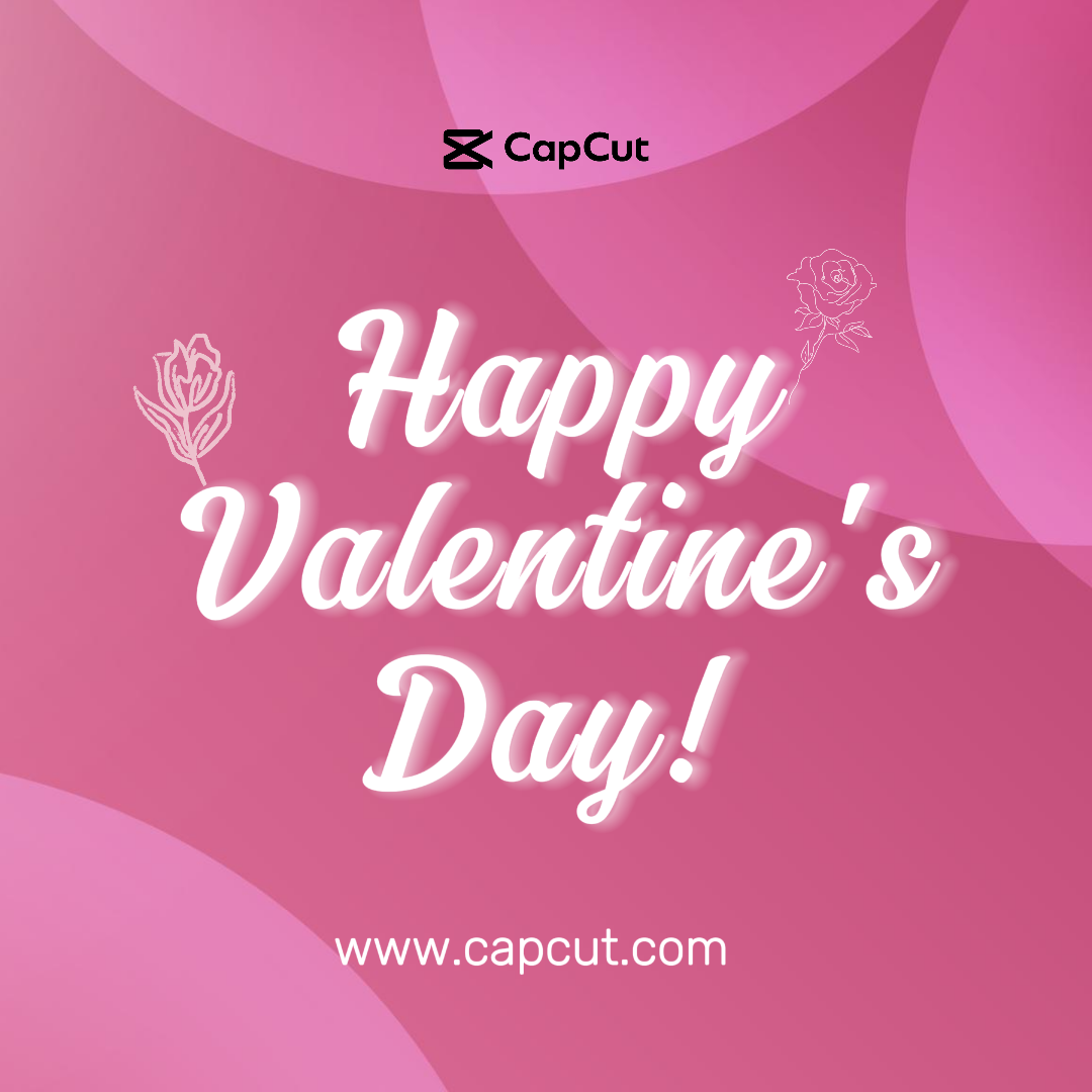 Happy Valentine's Day Greeting Instagram Post Pink