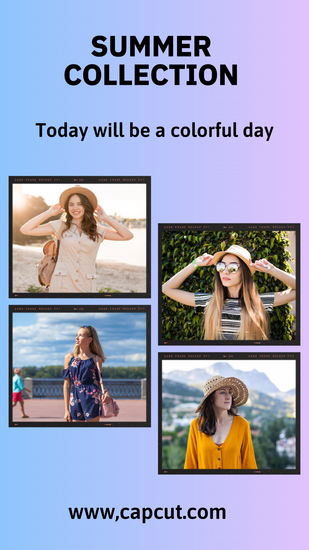 Imagen sin título Colección de verano Collage minimalista Historia de Instagram 