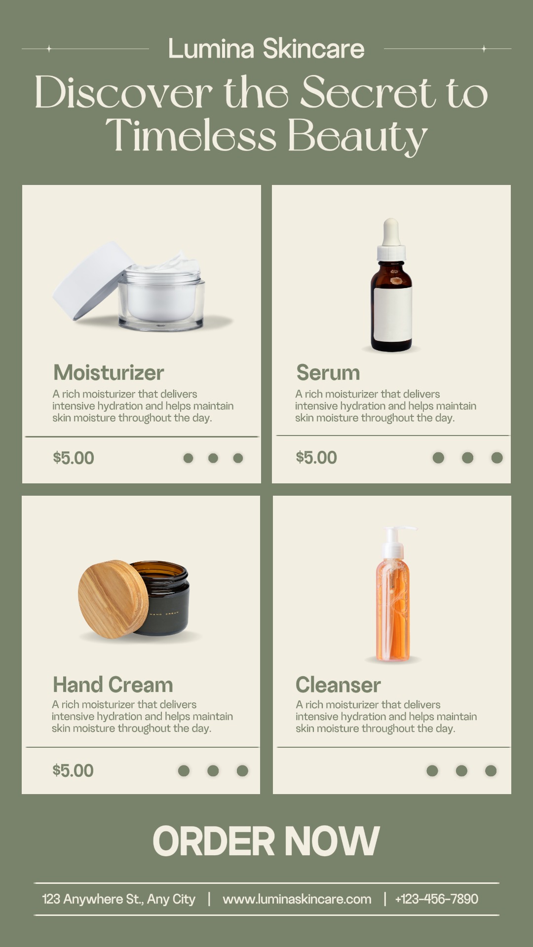 Présentoir de produits de beauté et de soins personnels