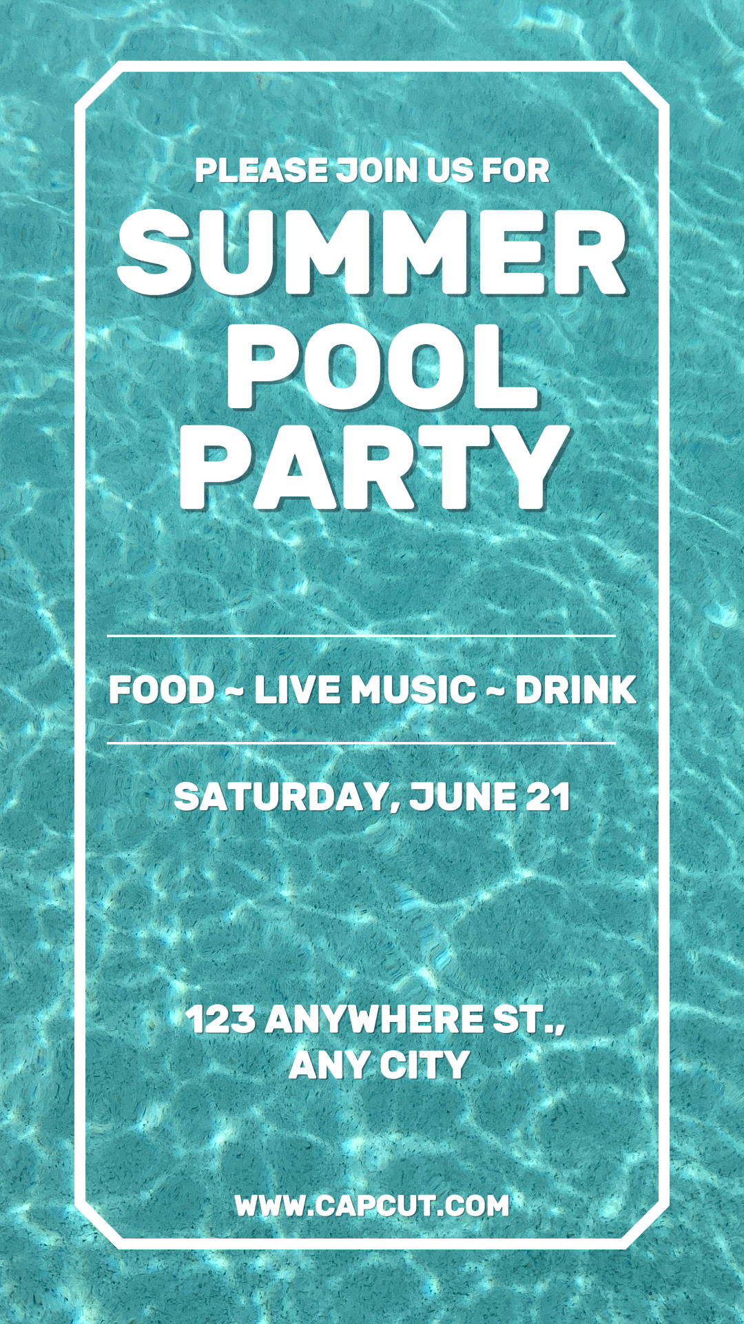 sport and match summer pool party instagram story 