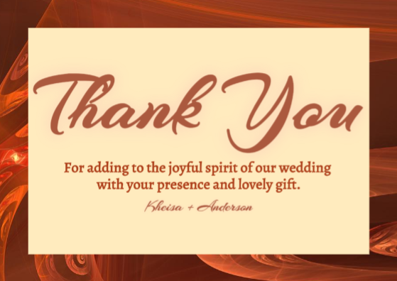 Non-marketing Thank You Card Minimalist