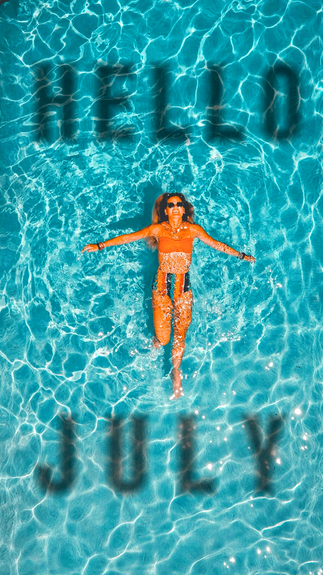 Hello July creative poster instagram story