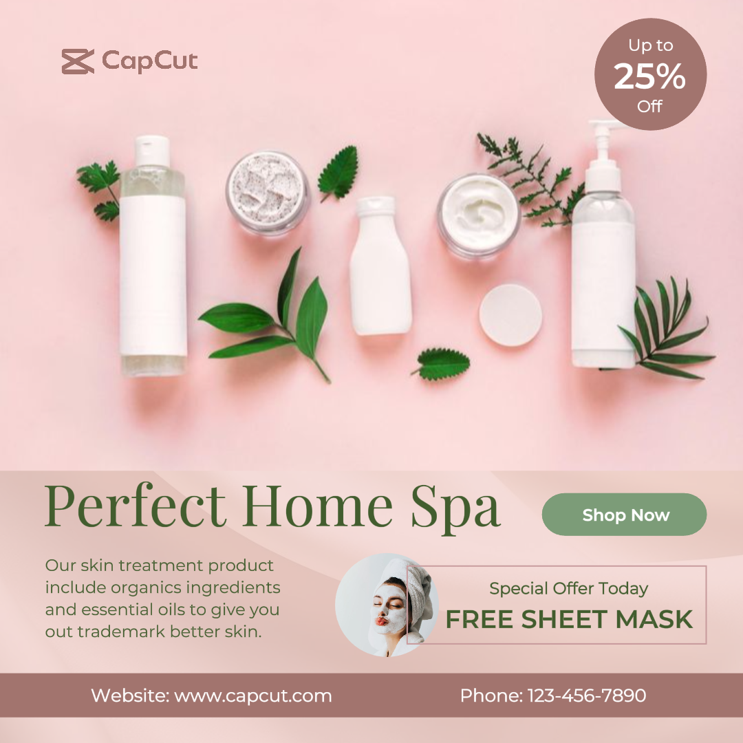 Minimalistische Collage - Perfect Home Spa - Post Instagram