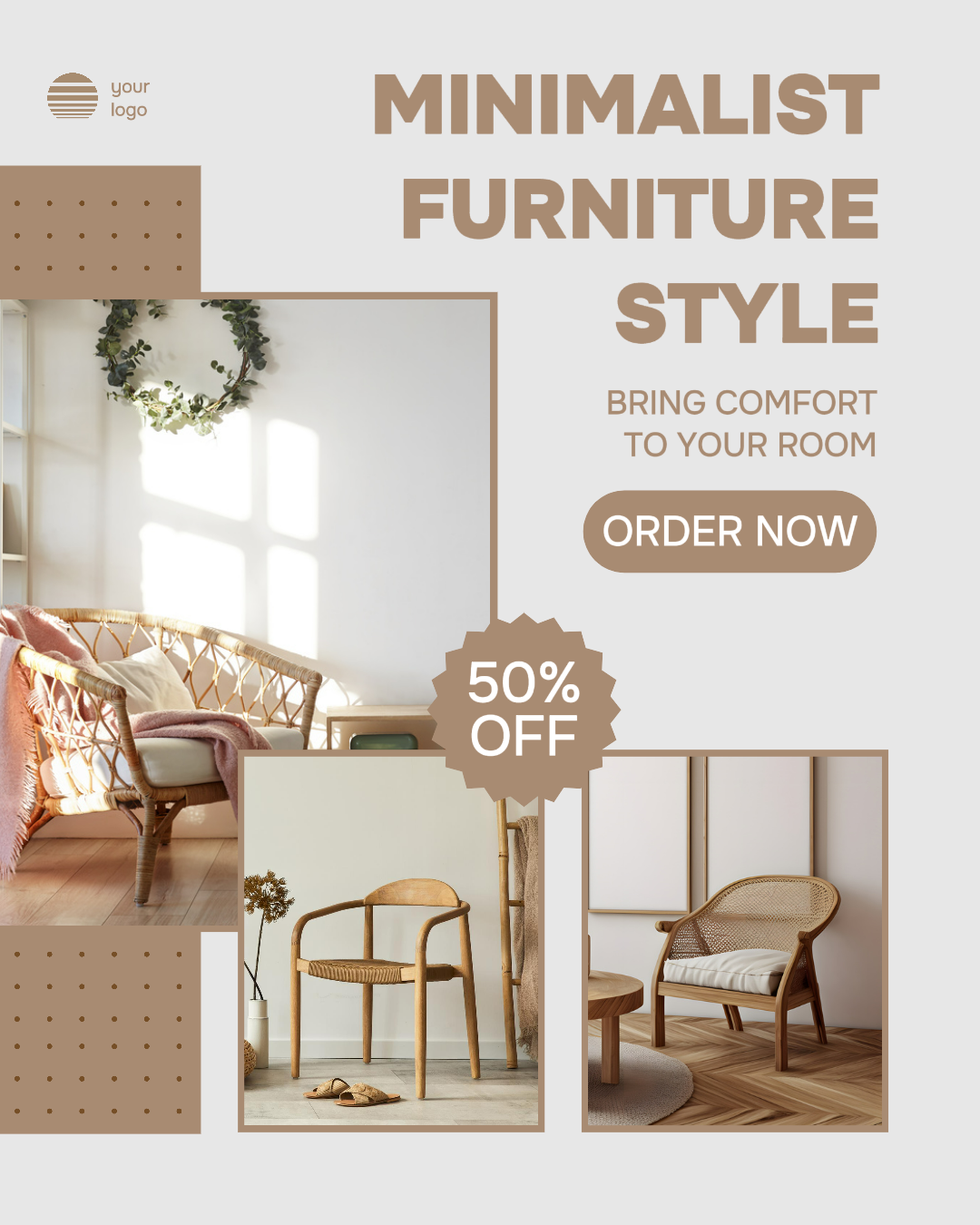 Venta de muebles minimalistas para la historia