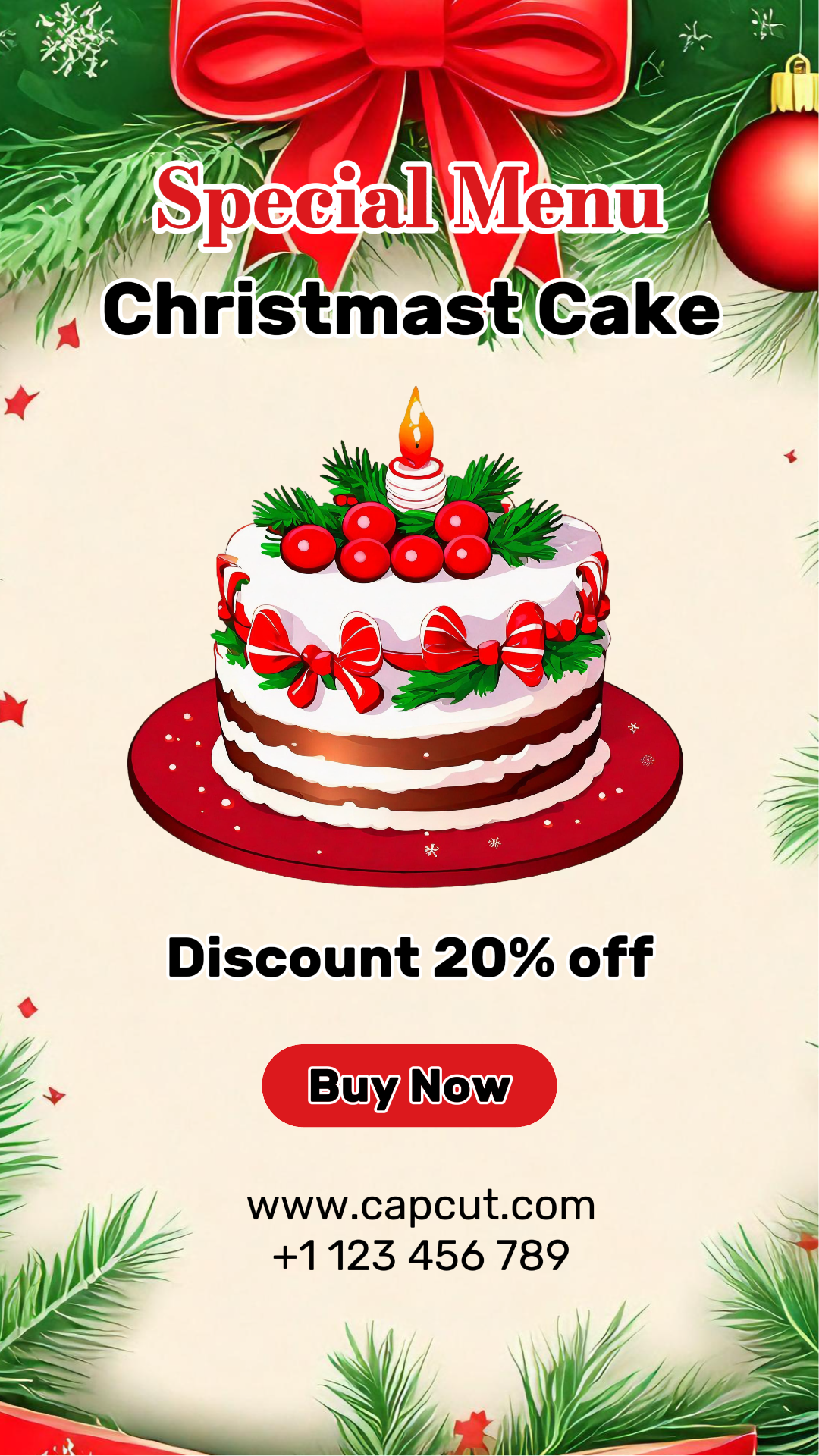 Promosi Menu Kue Natal Instagram Story