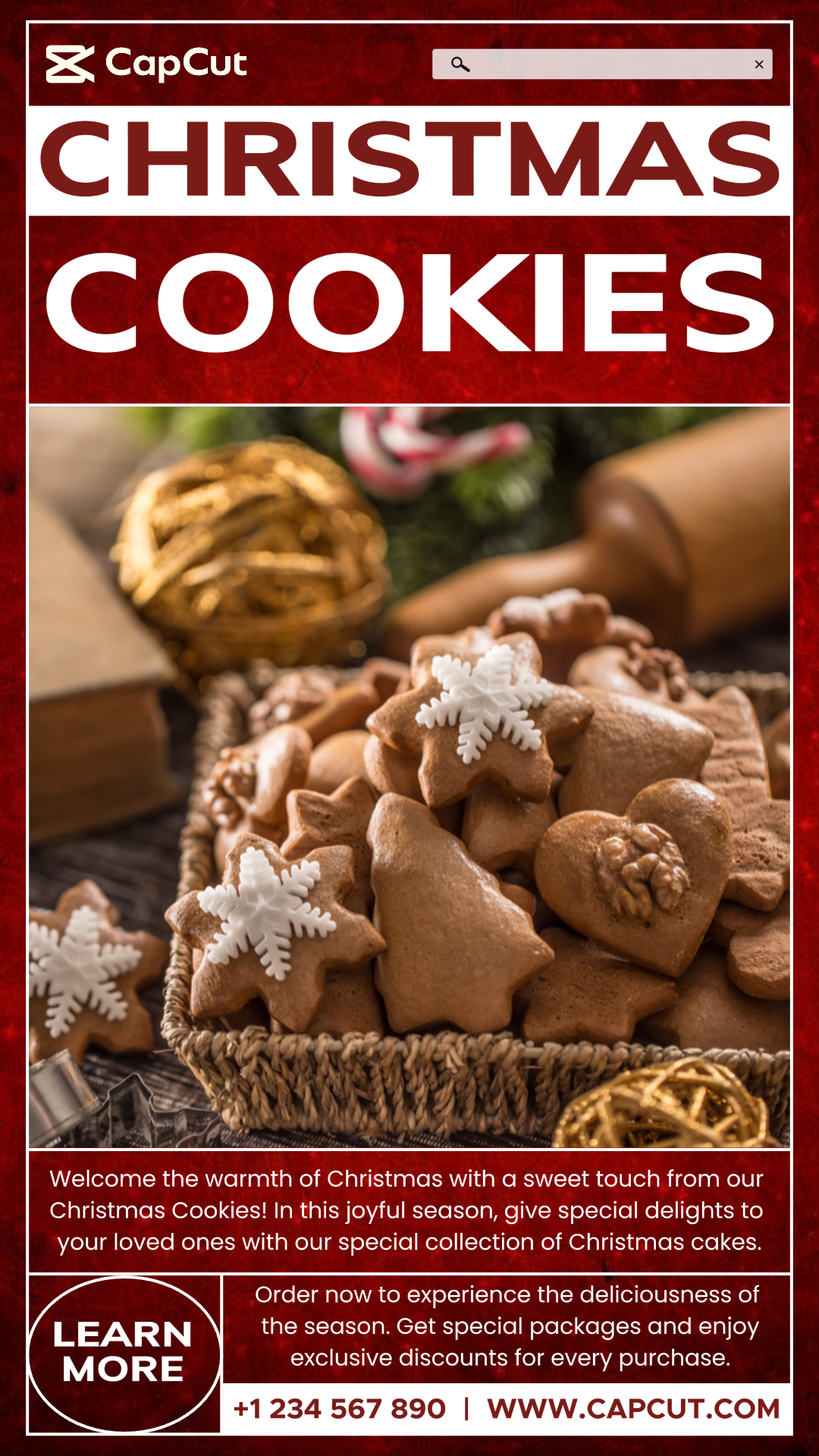 Biscoitos de Natal Exibição de produtos Instagram Story