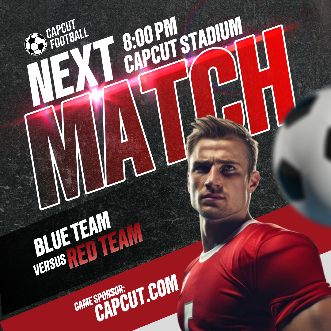 Modèle de football - Thème rouge Prochain match