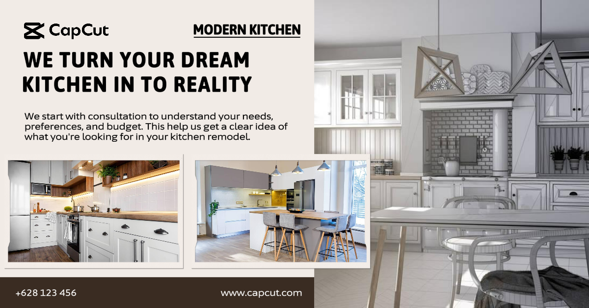 Facebook Ads Marketing Poster Modern Kitchen Design