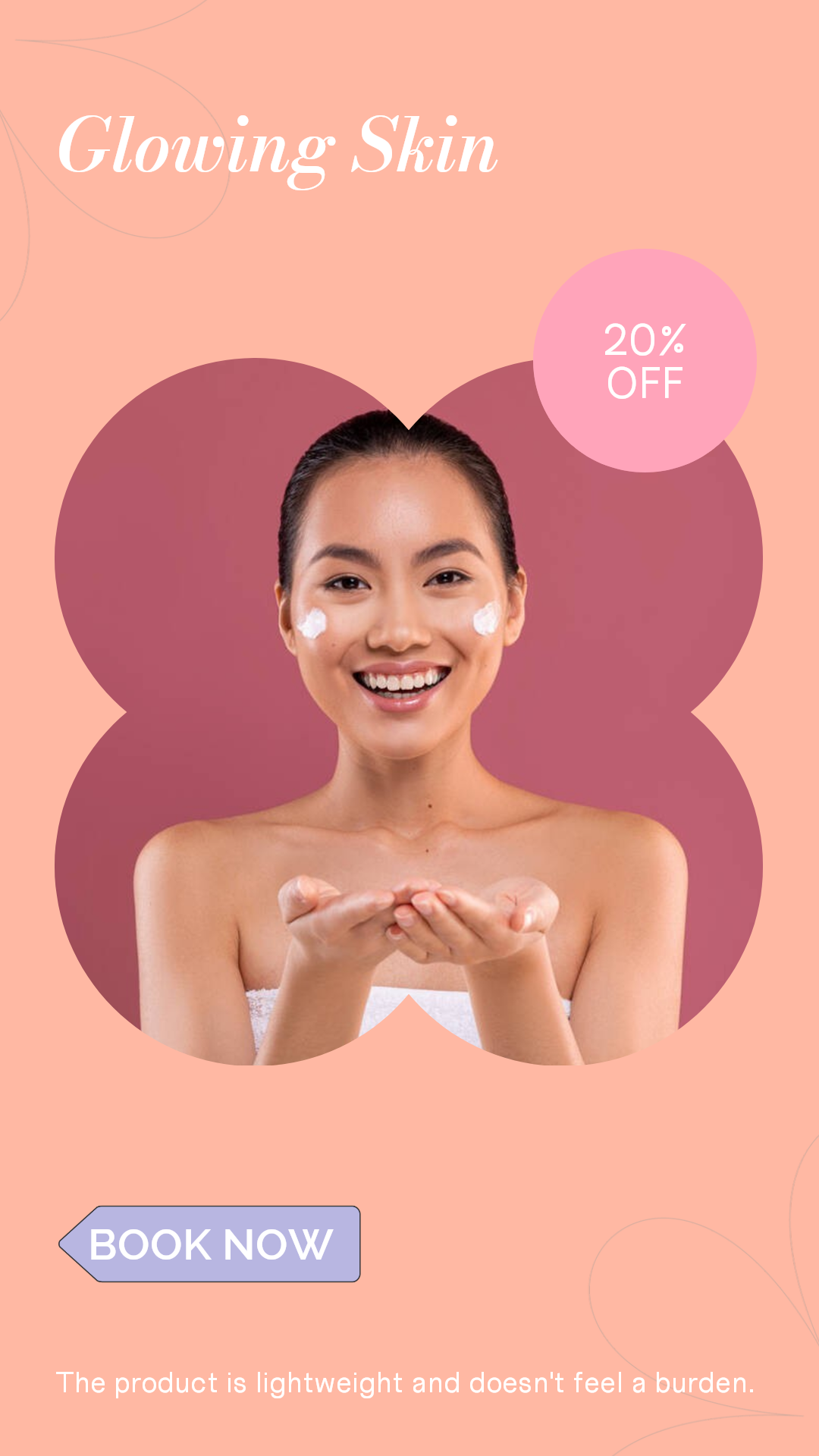 Exibição de efeitos de beleza e cuidados pessoais