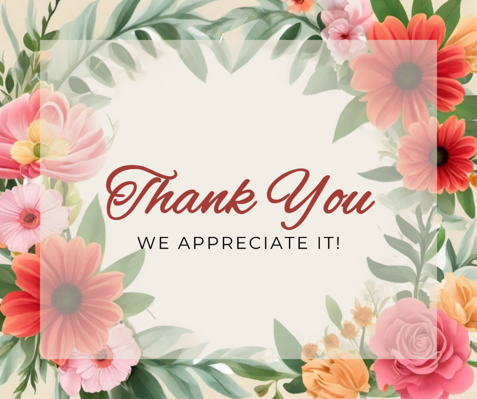 Non-marketing thank you card minimalist facebook 