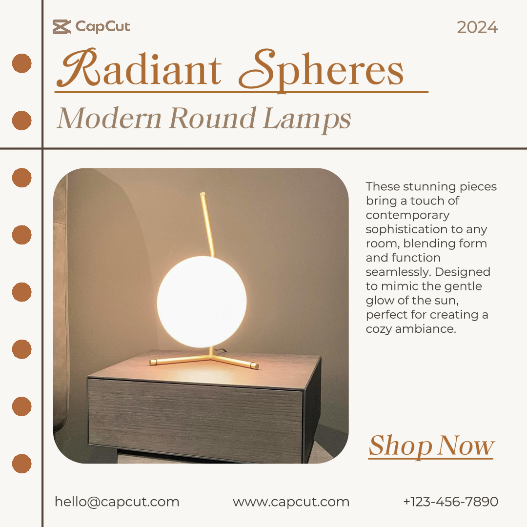 Household - Marketing Poster Promotion Modern Round Lamps Instagram Post