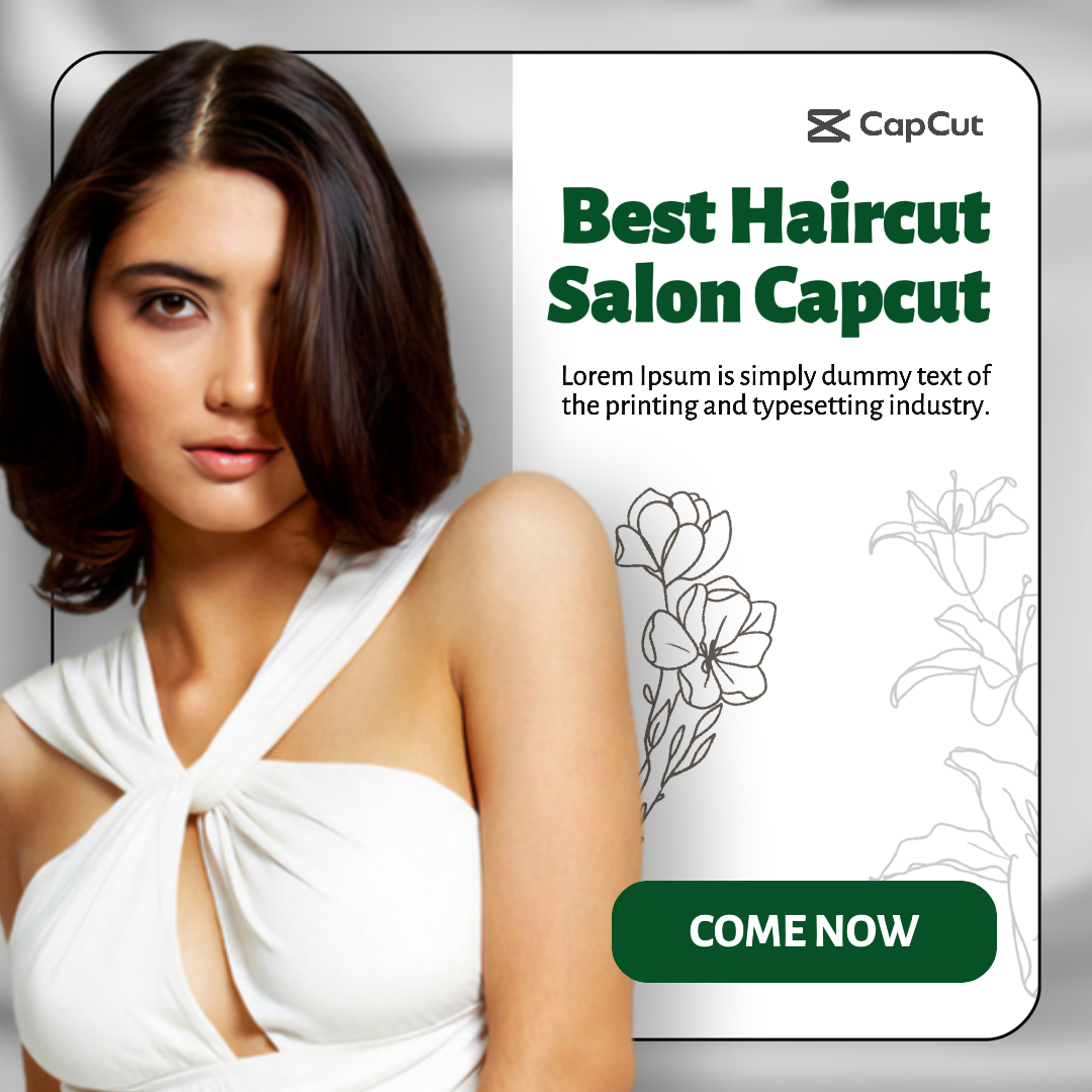 Service de coupe de cheveux de salon post Instagram minimaliste moderne