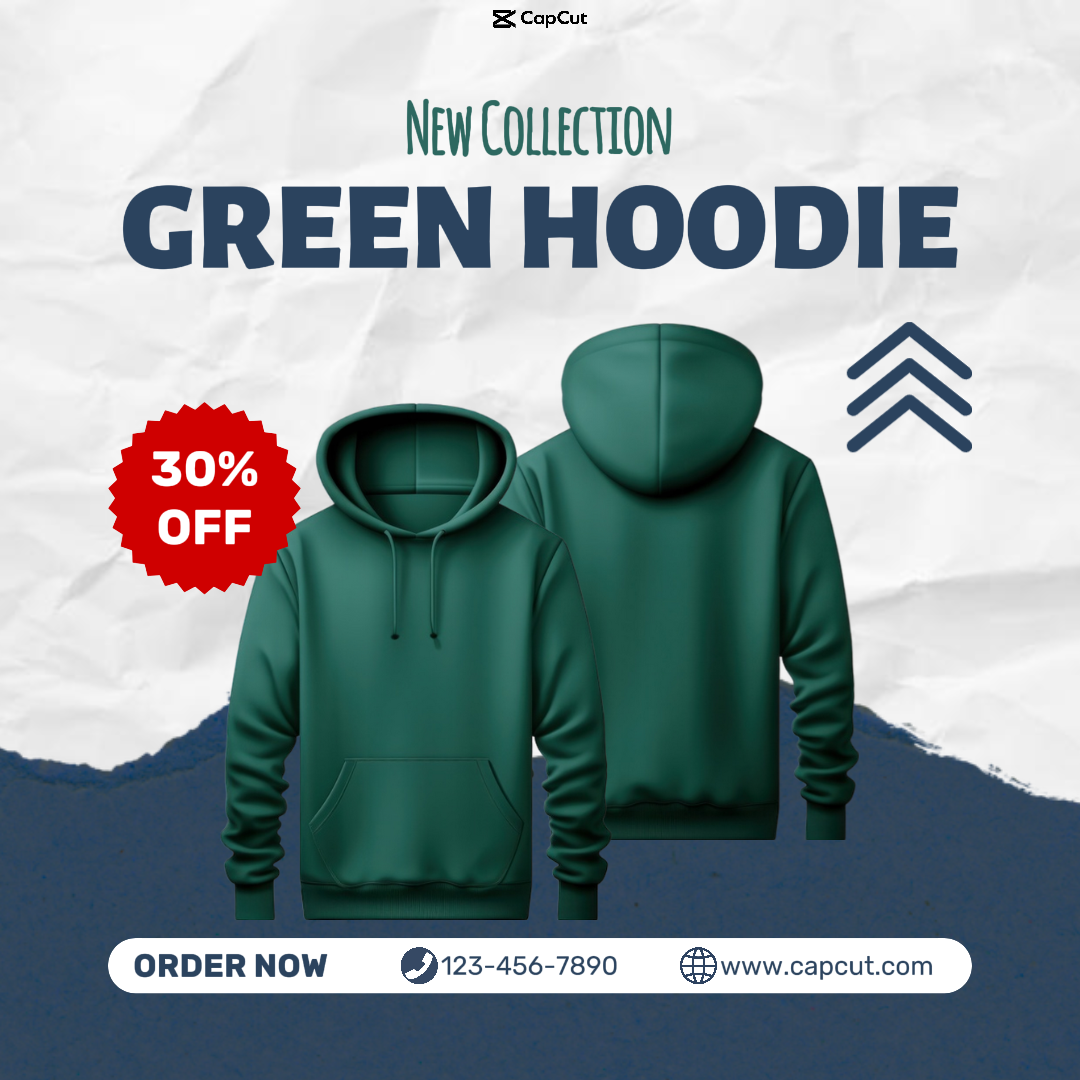 New Collection Green Hoodie Instagram Post