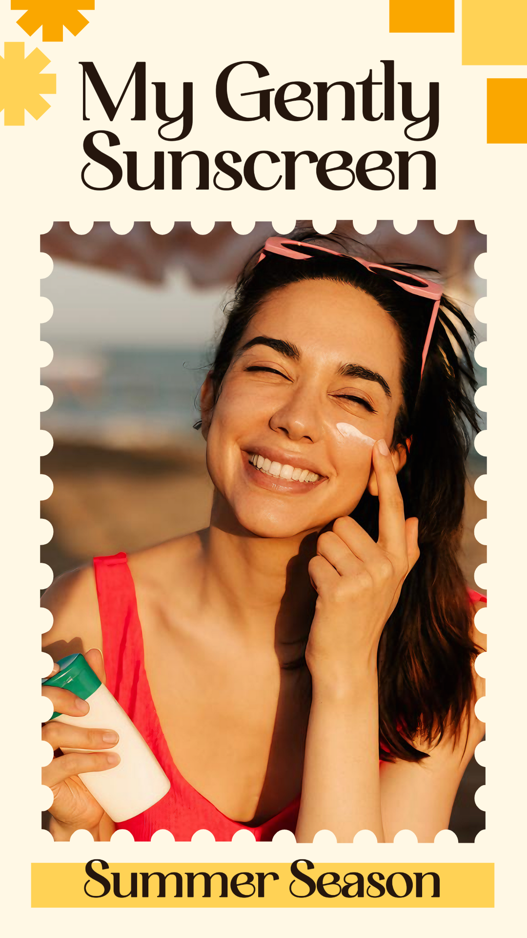 TikTok 썸네일 뷰티 및 케어 선크림 브이로그 