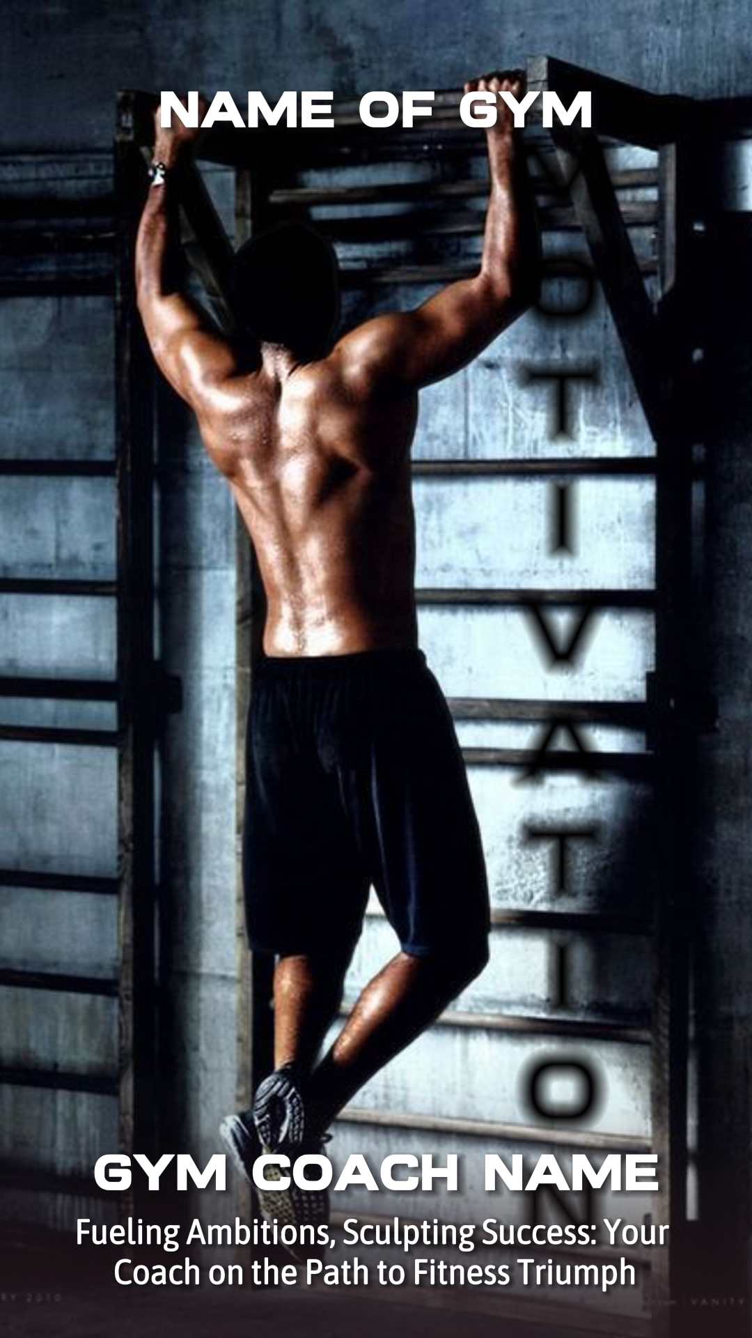 Affiche GYM avec entraîneur GYM