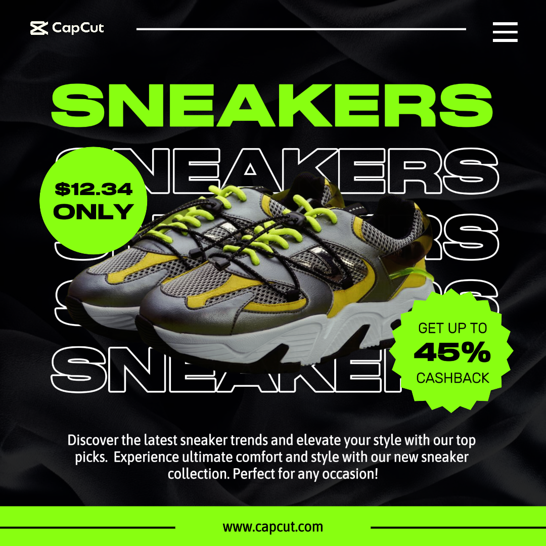 Shoes Promotion Instagram Post Streetwear Green