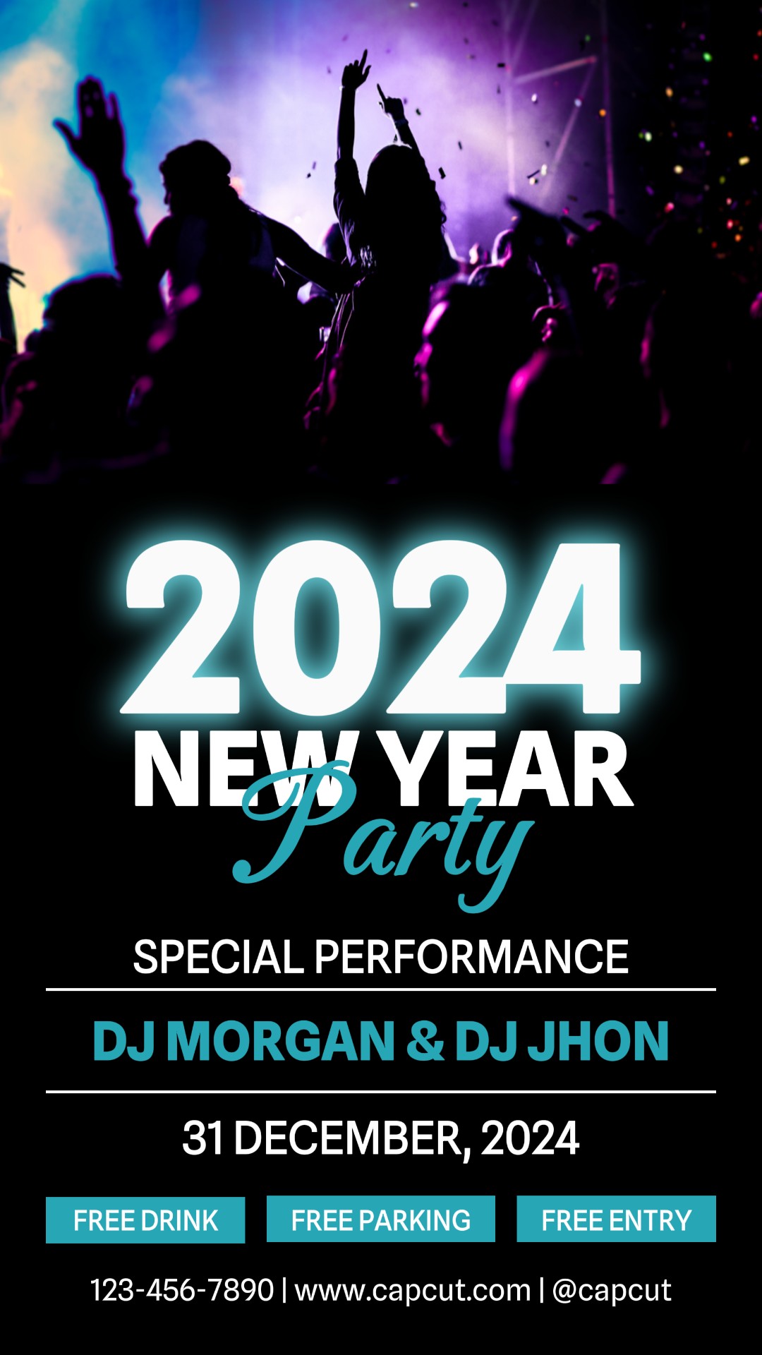 其他行业2024新年派对促销