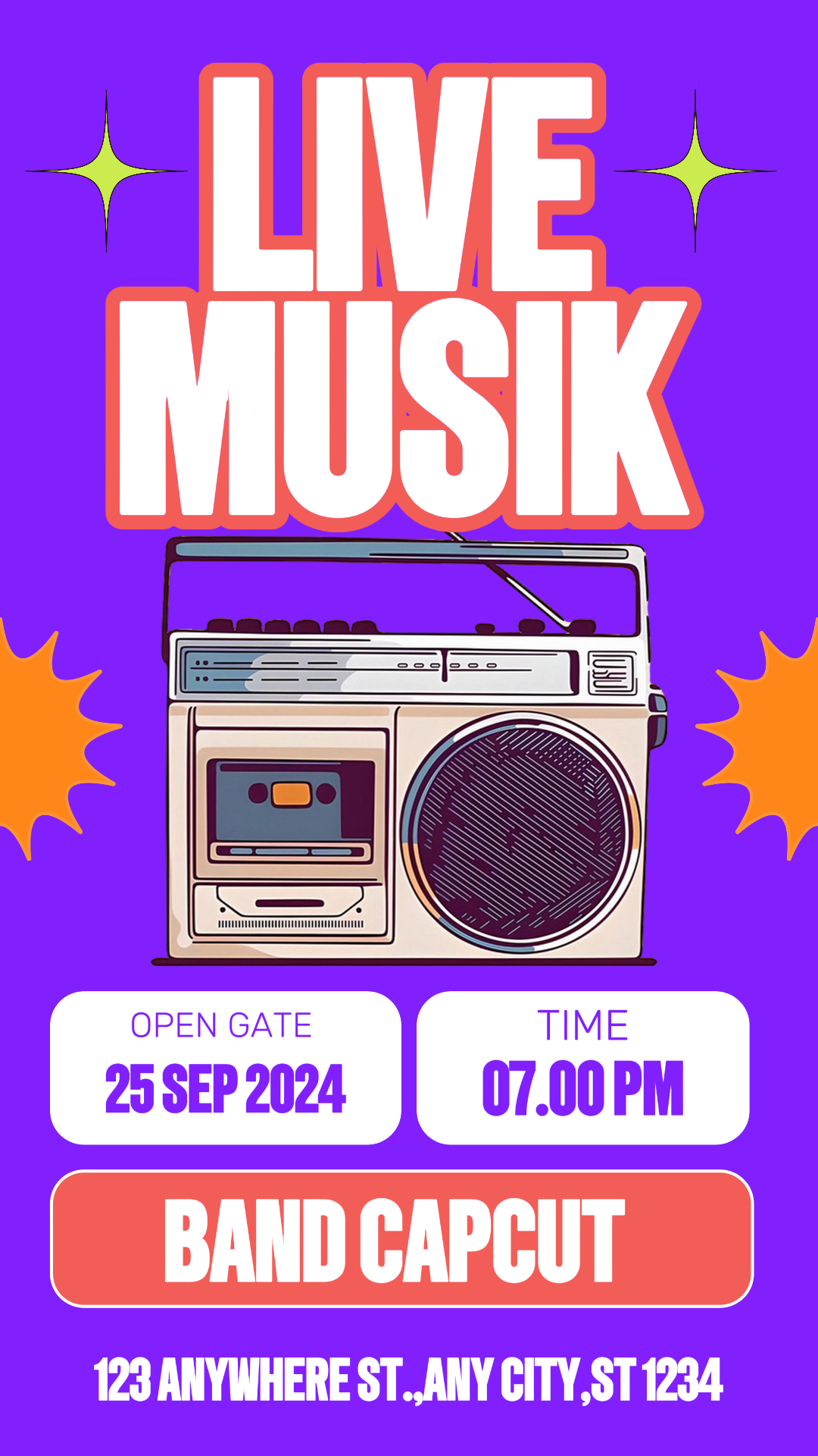 Entertainment Live Music Instagram Story 