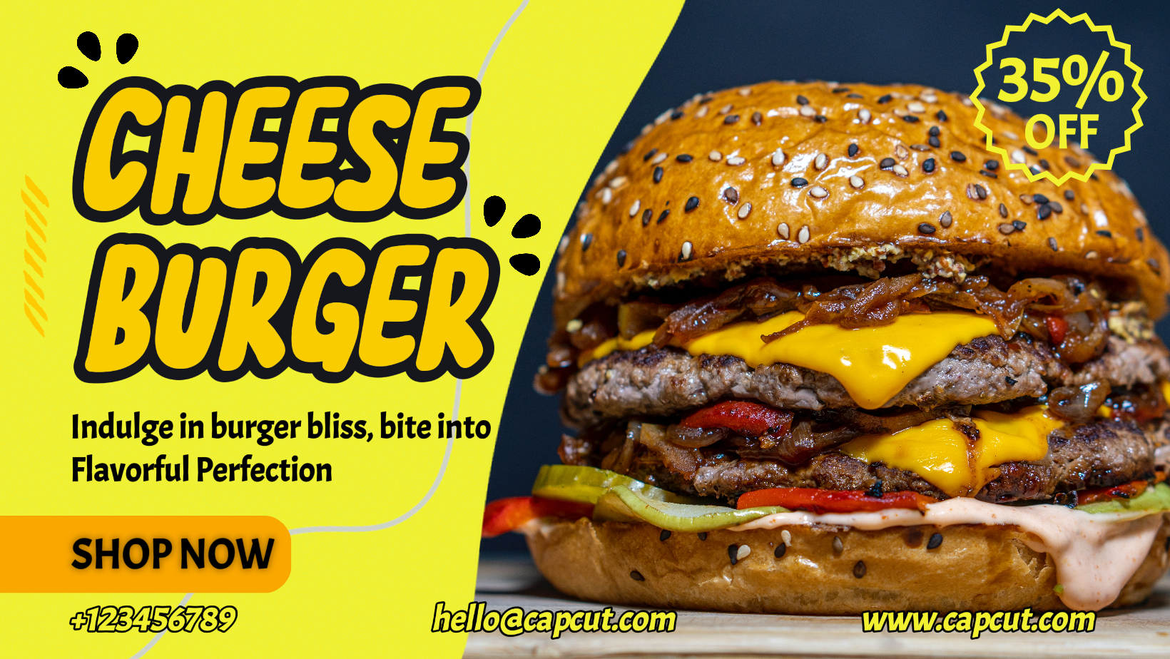 Cheese Burger Promo Portada de Facebook