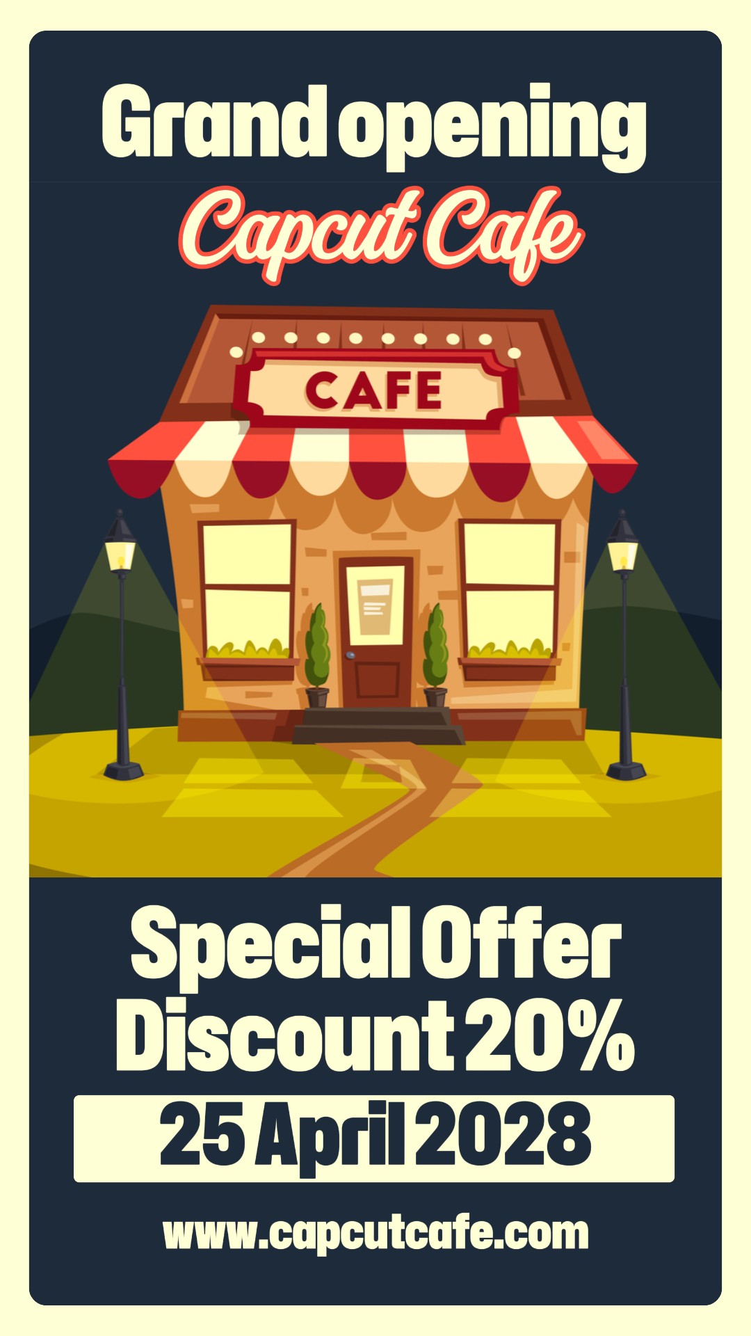 História do Instagram do Food Grand Opening Cafe