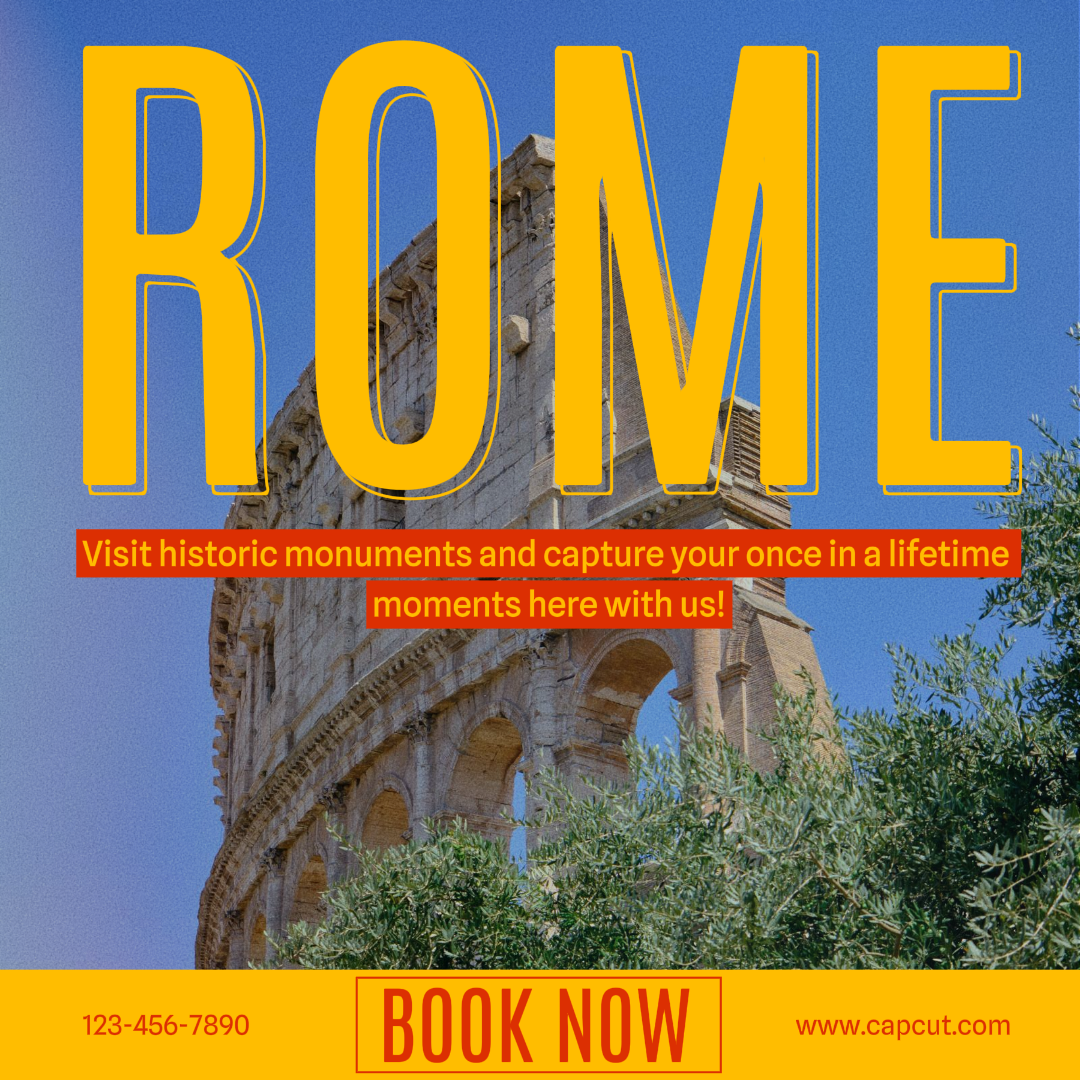 Travel Creative Poster Insta Post Rome