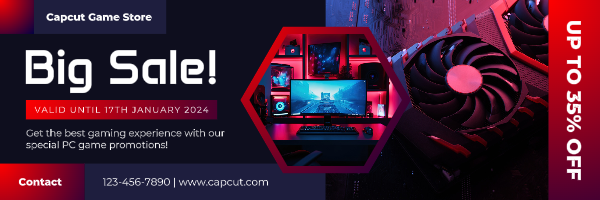 En-tête d'e-mail de promotion de jeux sur PC