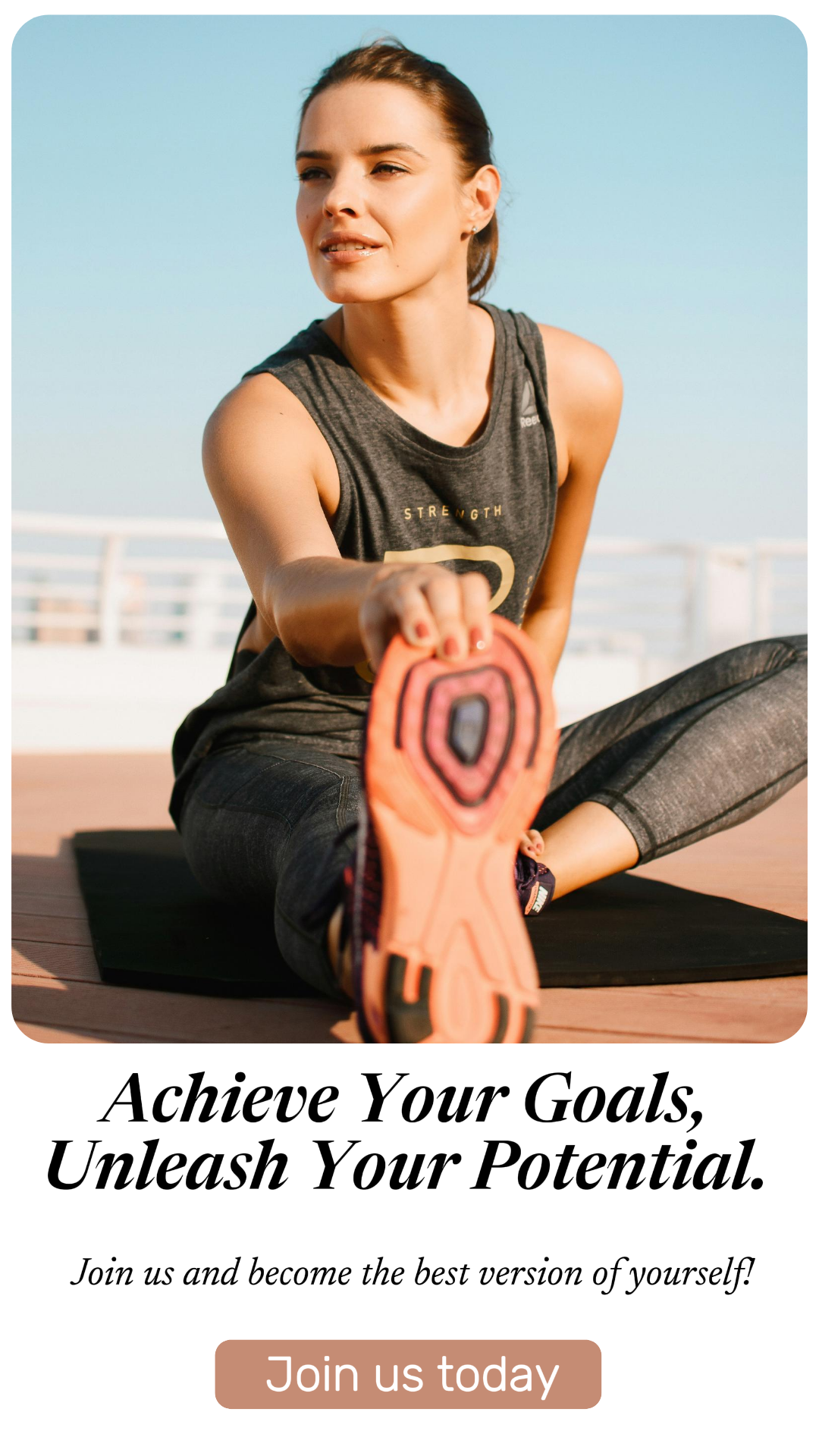 Workout & Fitness Announcement Marketing Instagram Story Brown