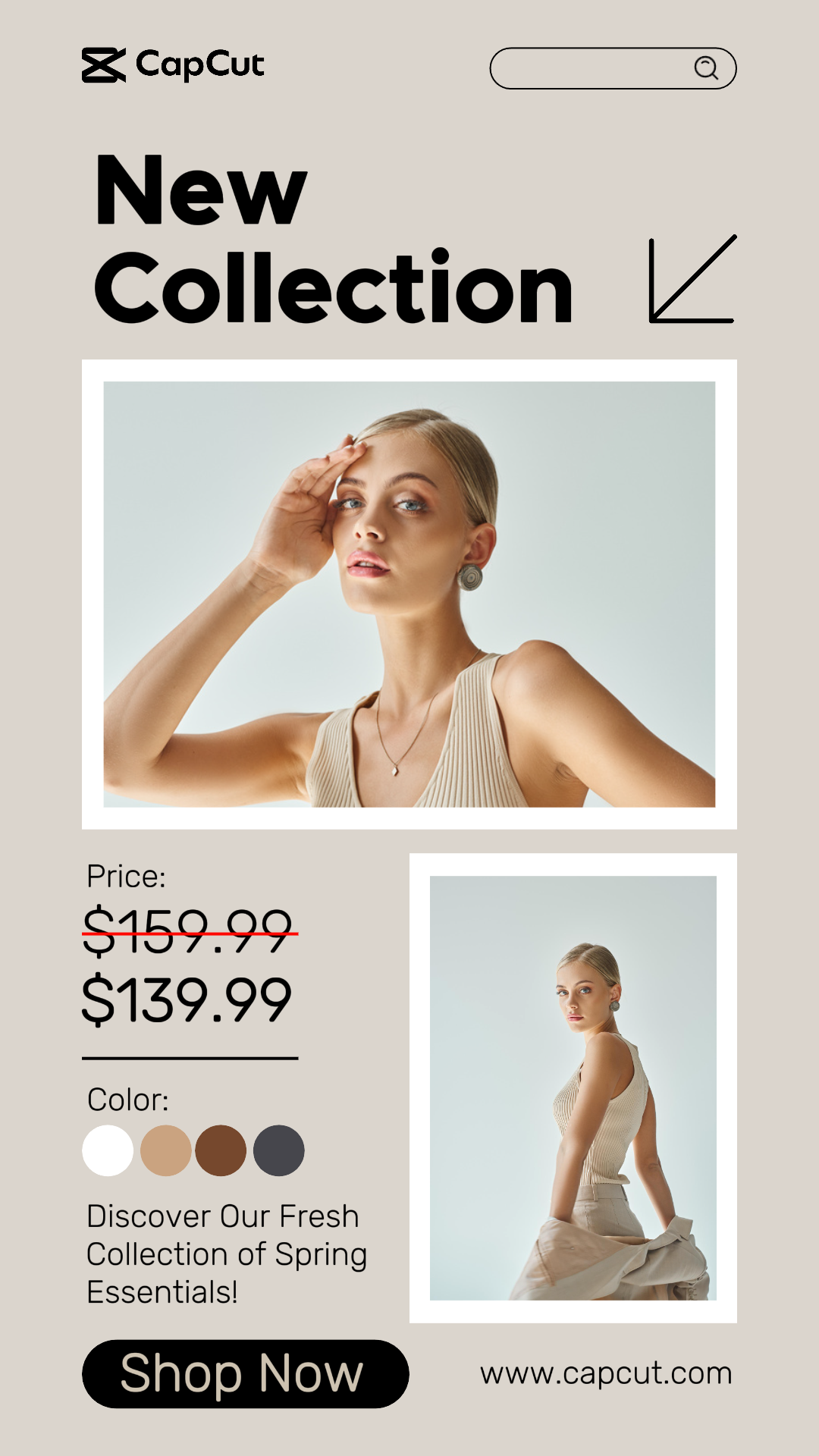 Minimalist Collage- Marketing Poster Fashion Promotion Instagram Story