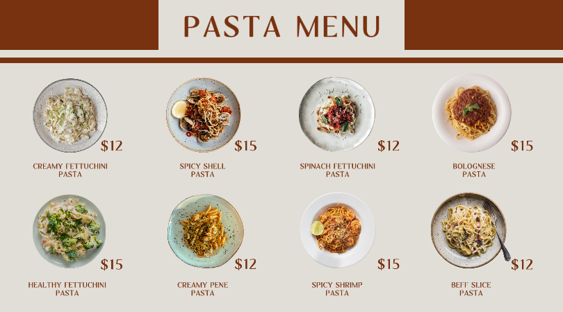 Iklan Facebook Menu Pasta 