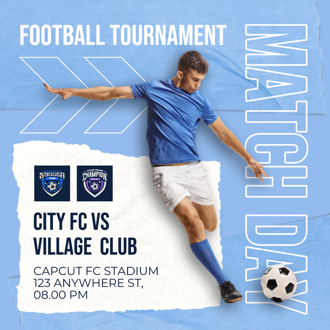 Poster Kreatif Pertandingan Sepak Bola Template Instagram Post Matchday Banner