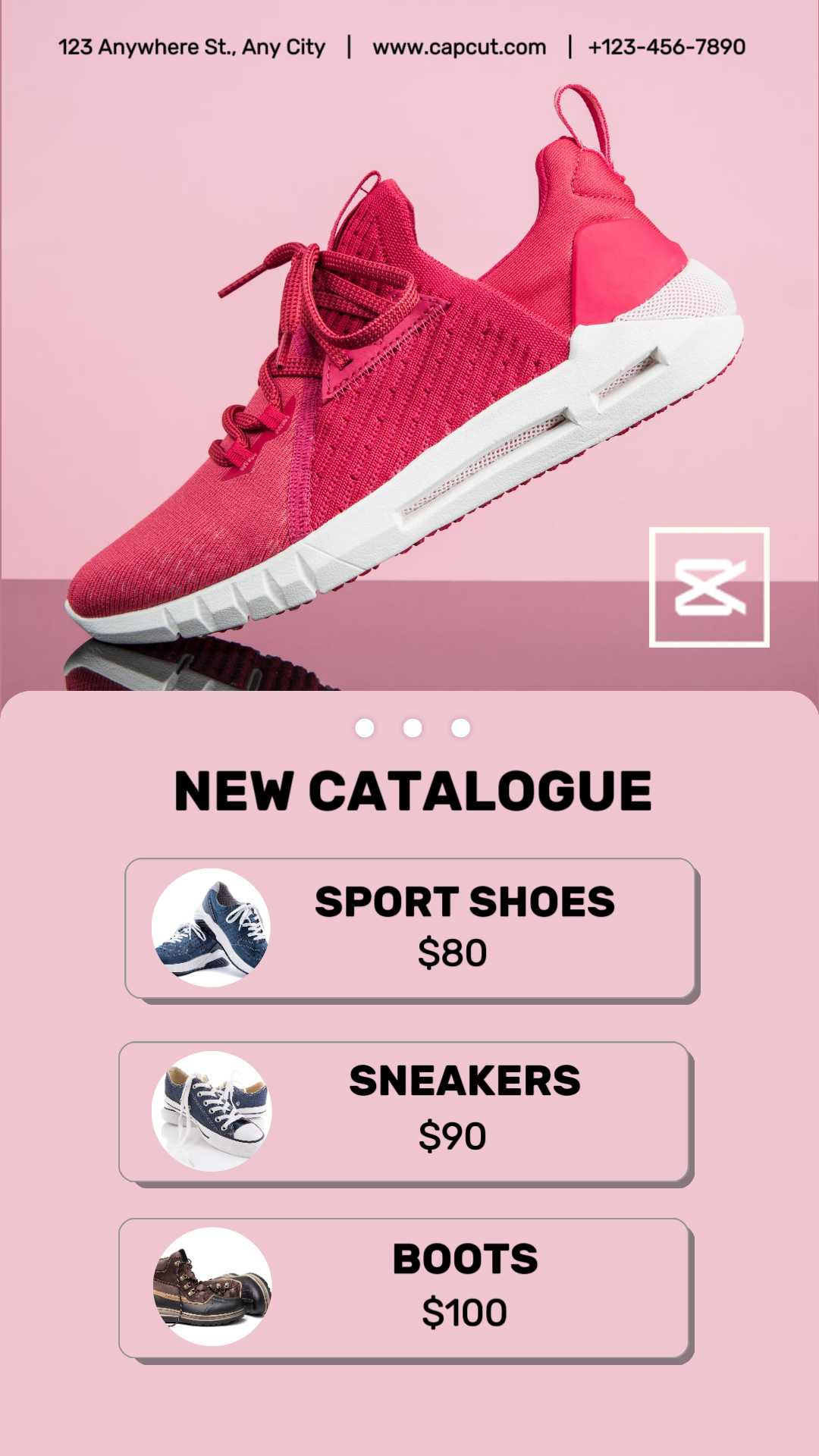 Chaussures Affichage de produits de mode Instagram Story